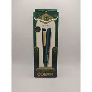Conair Wicked Elphaba Flat Hair Ceramic Iron 1" Hair Straightener Green NEW